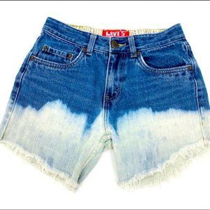 Levi Strauss 514 Acid Wash Tye Dye Jean Shorts